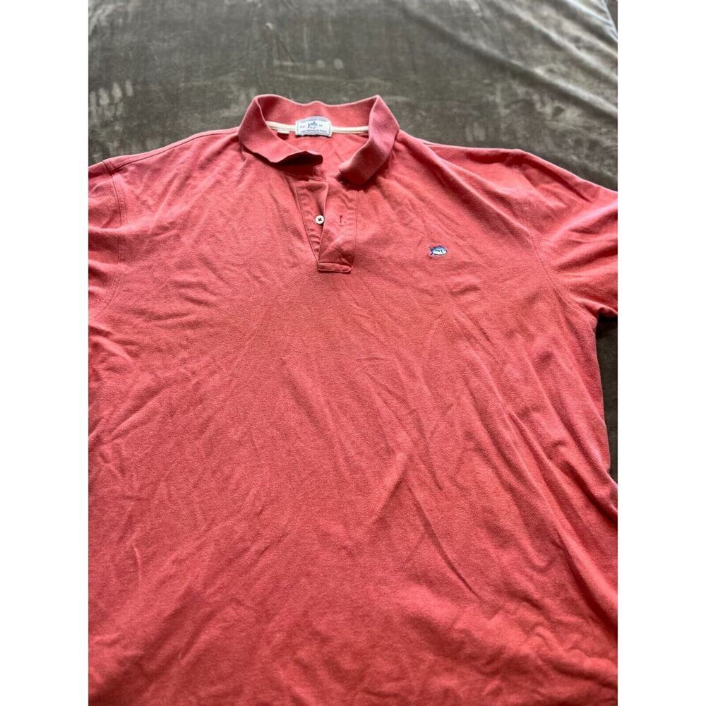 Southern Tide The Skipjack Cotton Polo Shirt Men's 2XL Salmon Pink Short Sleeve